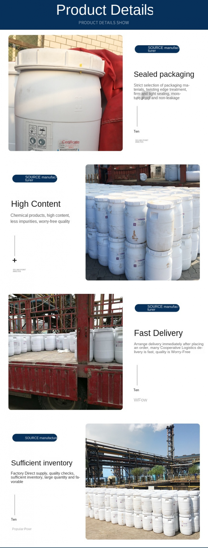 Hóa chất xử lý nước công nghiệp Amoniac Loại bỏ nitơ Sự phân hủy 3