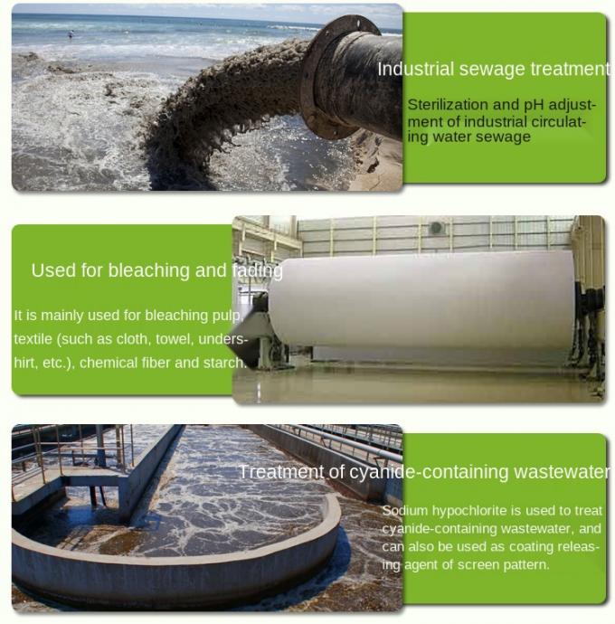 Nước thải công nghiệp Tẩy trắng Chất rắn Natri Hypochlorite Khử màu Khử mùi Khử trùng 3