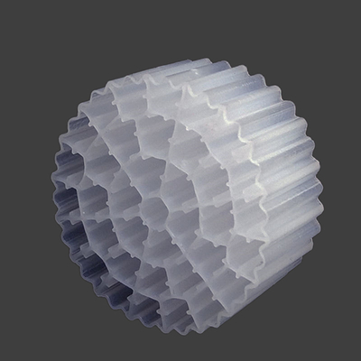 Phương tiện lọc nước White Virgin HDPE MBBR 25 * 10 mm để xử lý nước thải